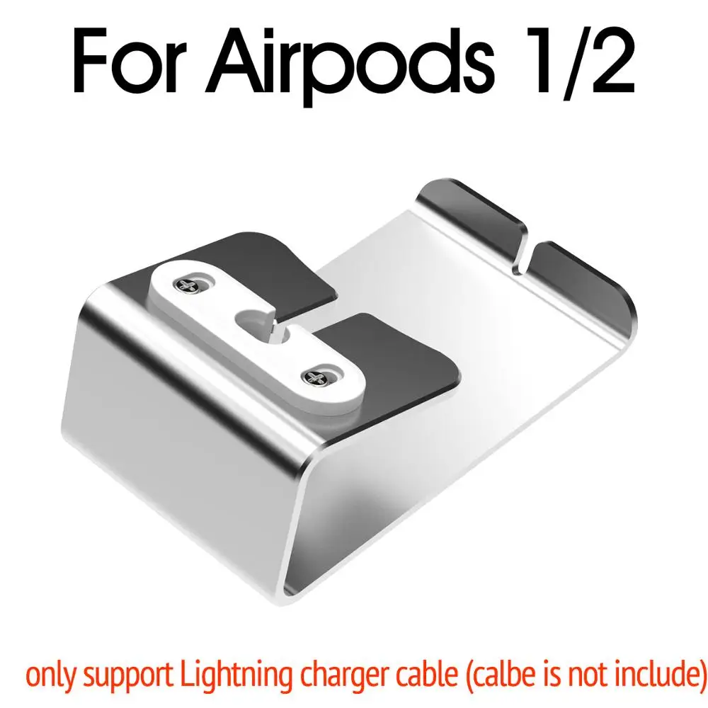 Silver ForAirpods12 Подставка для airpods настольное зарядное устройство док-станция планшет Мобильная поддержка держатель телефона стол для iPhone 567 i7 i10 TWS зарядная станция - Цвет: Silver ForAirpods12