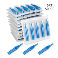 5rt 50pcs round tip tattoo disposable nozzle tip high quality plastic tips for tattoos machine supplies accessories