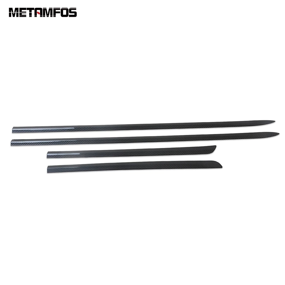 Полоса боковой двери из углеродного волокна для Tesla Model 3 2018-2021 юбки кузова