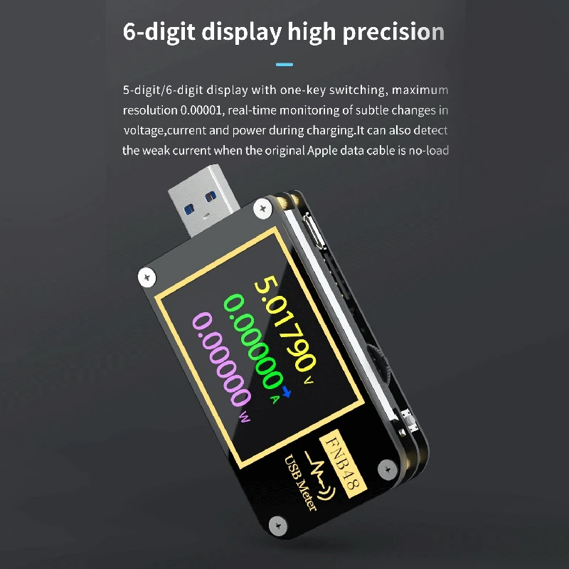 FNIRSI USB тестер USB3.0 Type-C ЖК-дисплей Вольтметр Амперметр измерительный прибор