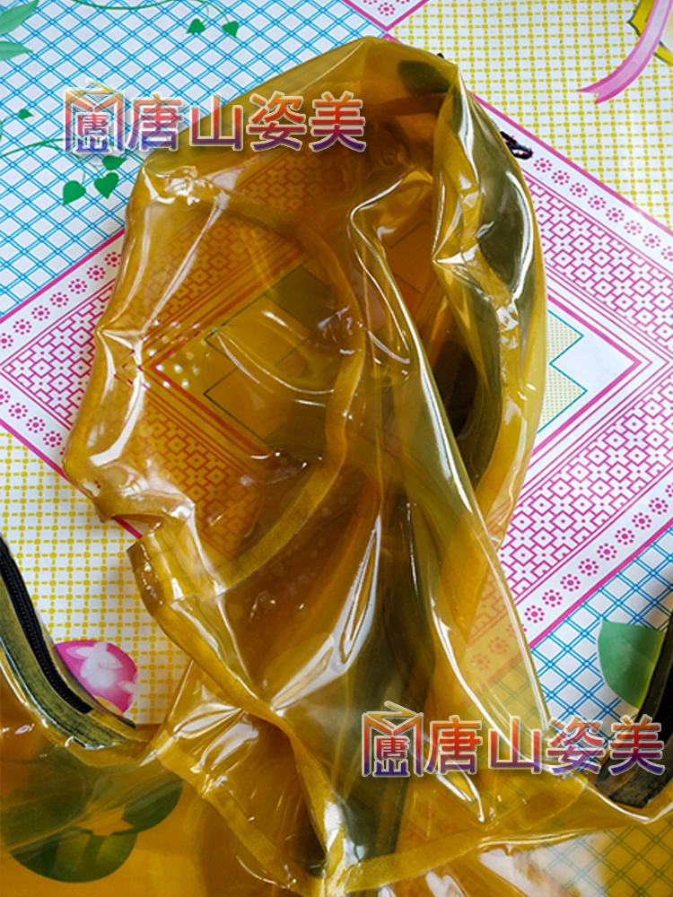 Латексный комбинезон для мужчин латексный собачий сетка глаза молния Грудь