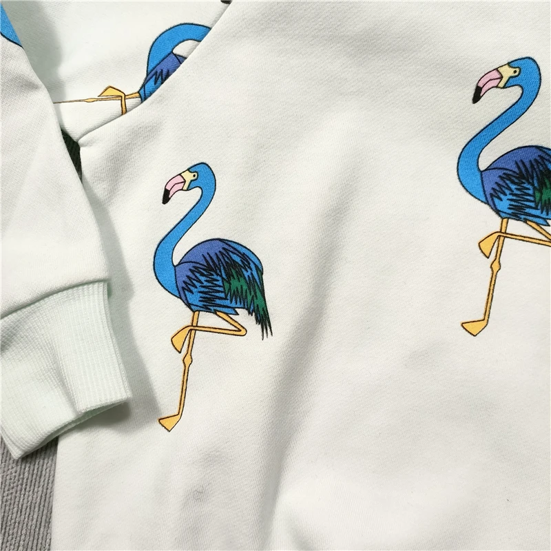 BOBOZONE синий толстовка с изображением фламинго для детей Одежда маленьких