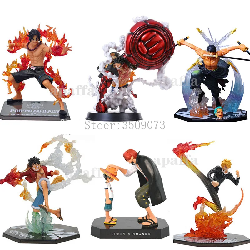 

One Piece Anime Figure Toys Luffy Roronoa Zoro Action Figure Sanji Sabo Ace One Piece Figurine Collection Model Doll Gift
