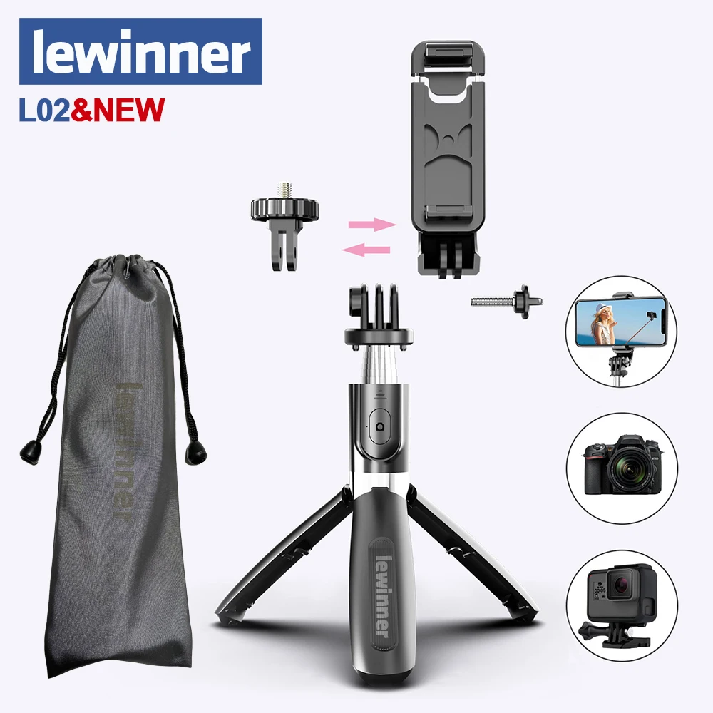 Lewinner L02 все в одном портативный bluetooth штатив селфи палка монопод для Gopro 7 6 5