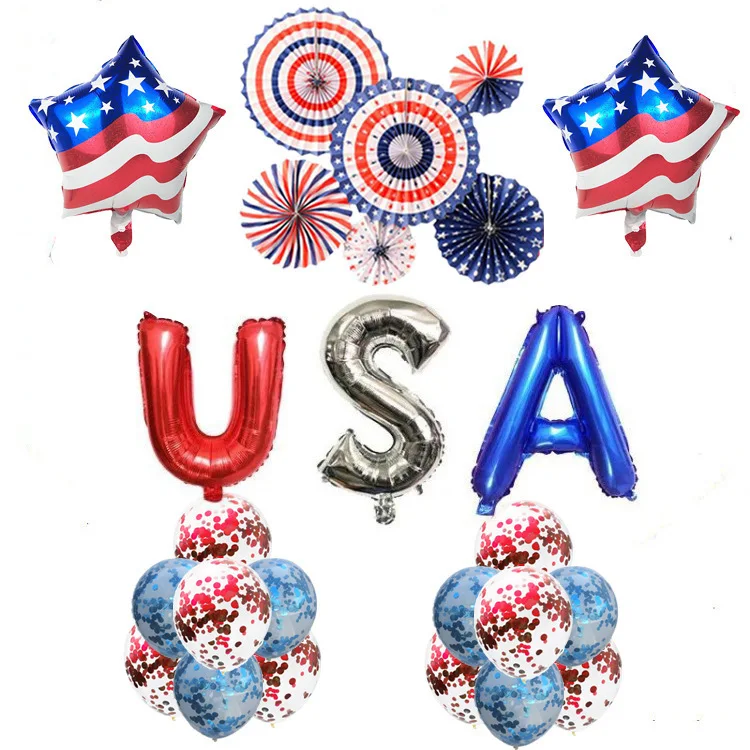 1 комплект 4th of July украшения Бумага вентилятор Патриотический американский День