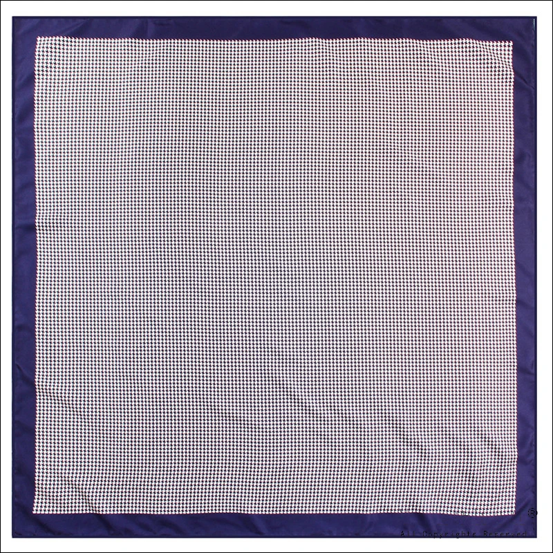 

Шарф с атласным краем, дизайнерский платок на голову, шелковые шарфы с закатанным краем 90 х90 см, атласный платок с геопечатью