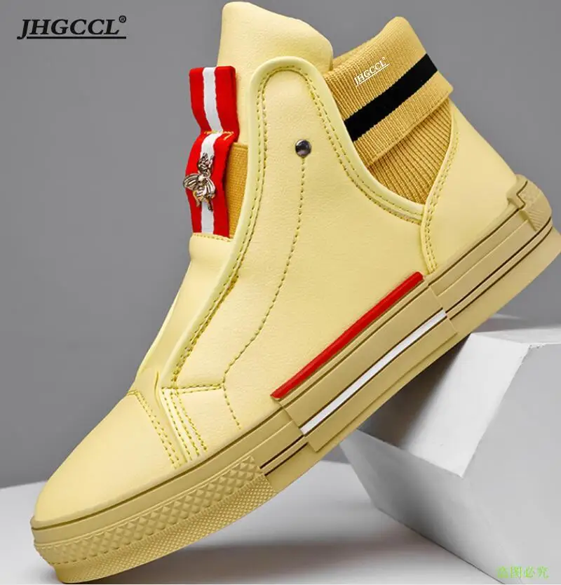 Новинка мужская повседневная обувь дизайнерская Европейская с высоким верхом и