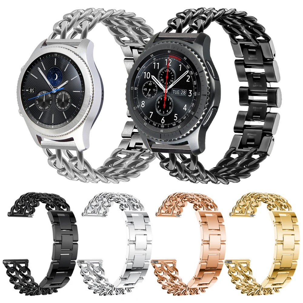 

22mm Stainless Steel Metal Strap for Samsung Galaxy Watch 42mm 46mm for Samsung Galaxy Watch 3 Active 2 Band 41mm 45mm Wristband