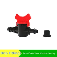 dn16 barb offtake valve with rubber ring insert barb poly hose barbed connector micro irrigation drip fittings