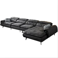 ultra soft down fabric sofa modern minimalist small family corner sofa