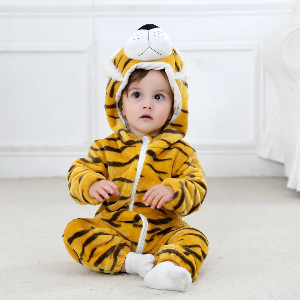 Комбинезон унисекс для новорожденных мальчиков и девочек Фланелевая толстовка с