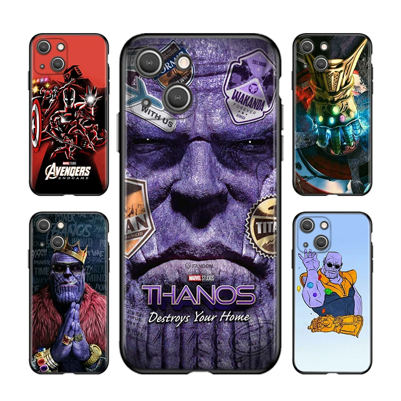 

Marvel Thanos Infinity Gauntlet For Apple iPhone 13 12 11 mini 8 7 6S 6 5 5S XS XR X SE 2020 Pro Max Plus Black Soft Phone Case