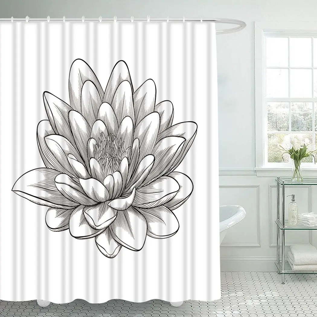

Floral Shower Curtain With Hooks for Bathroom Animal Skin Roses Waterproof Polyester Bath Shower Curtain Set Home Bathroom Decor