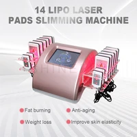 portable lipolaser 4d body weight loss shaping slimming fat machine 14 probe lipo pads massager home use