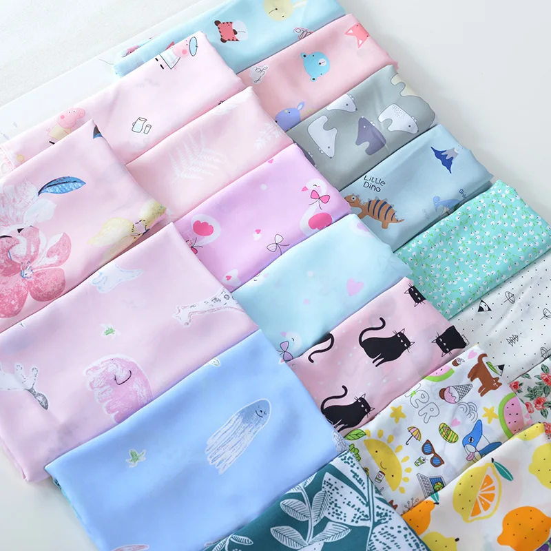 50 см * 140 см/шт. с мультяшным принтом/окрашенная хлопчатобумажная шелковая ткань