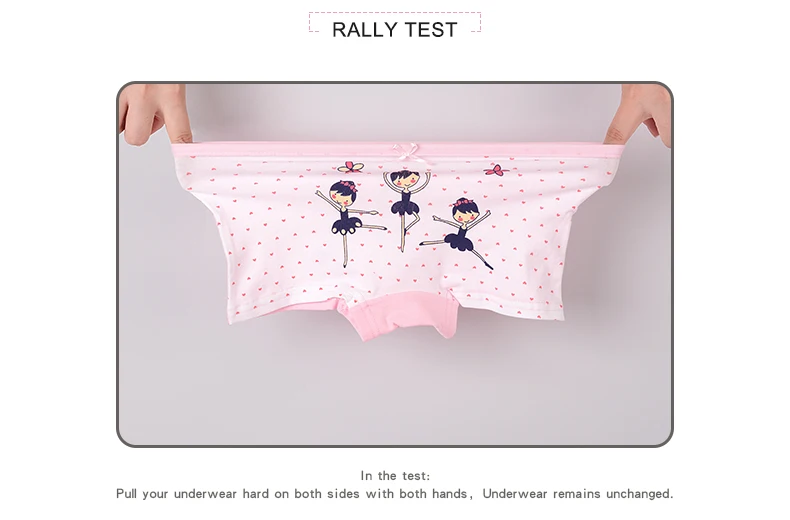 Нижнее белье для девочек OMGosh из 100% хлопка 2 шт. розовые Симпатичные боксеры нижнее