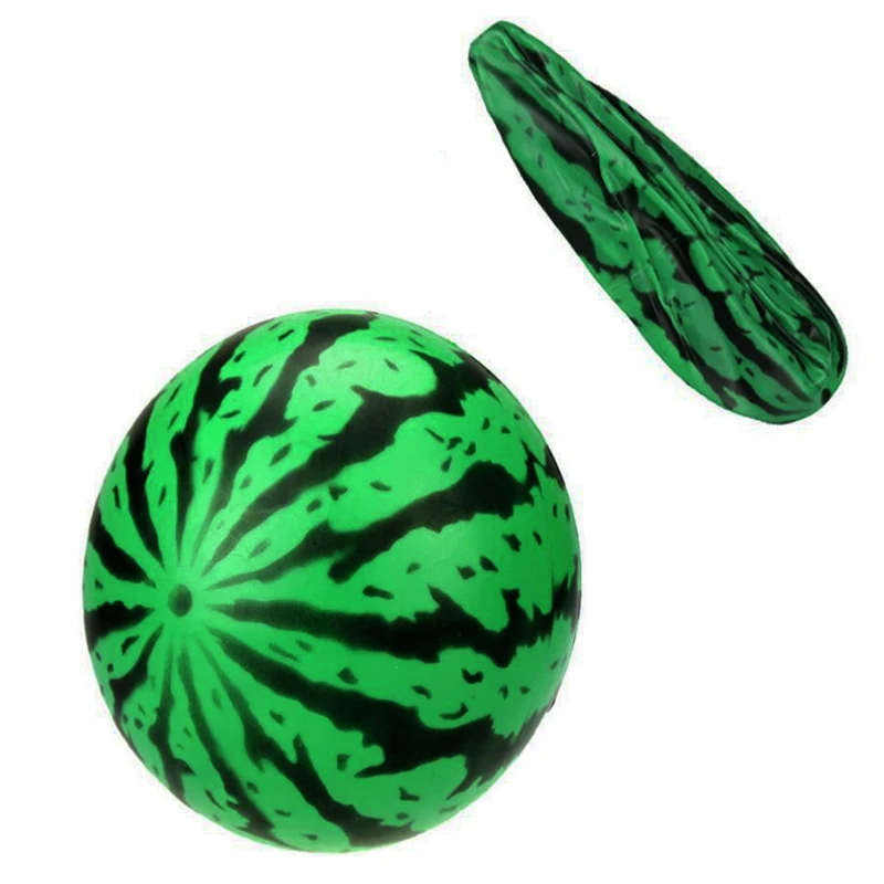 Оригинальный надувной мяч 20 см резиновый с имитацией арбуза для пляжного