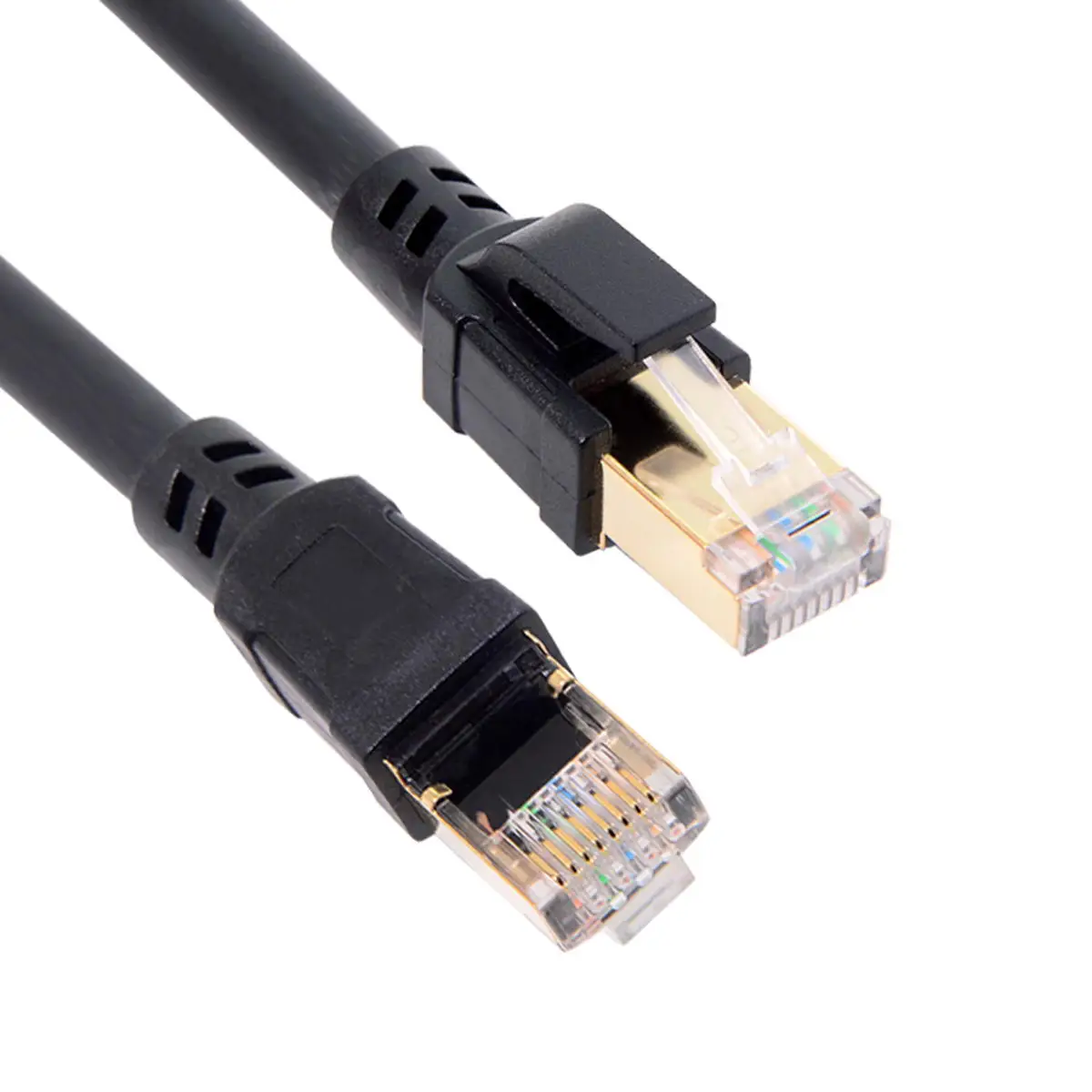 Jimier Cat8 RJ45 сети Ethernet Lan кабель со штыревыми соединителями на обоих концах для