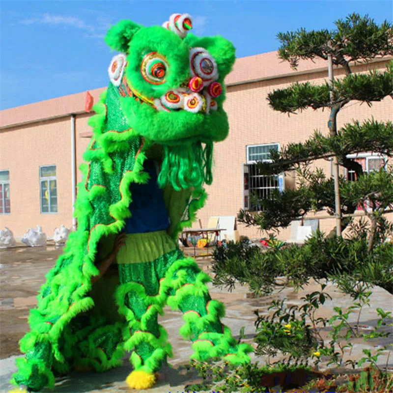 Горячая Лев танец талисман костюм шерсть Южная Китайский народный искусство для