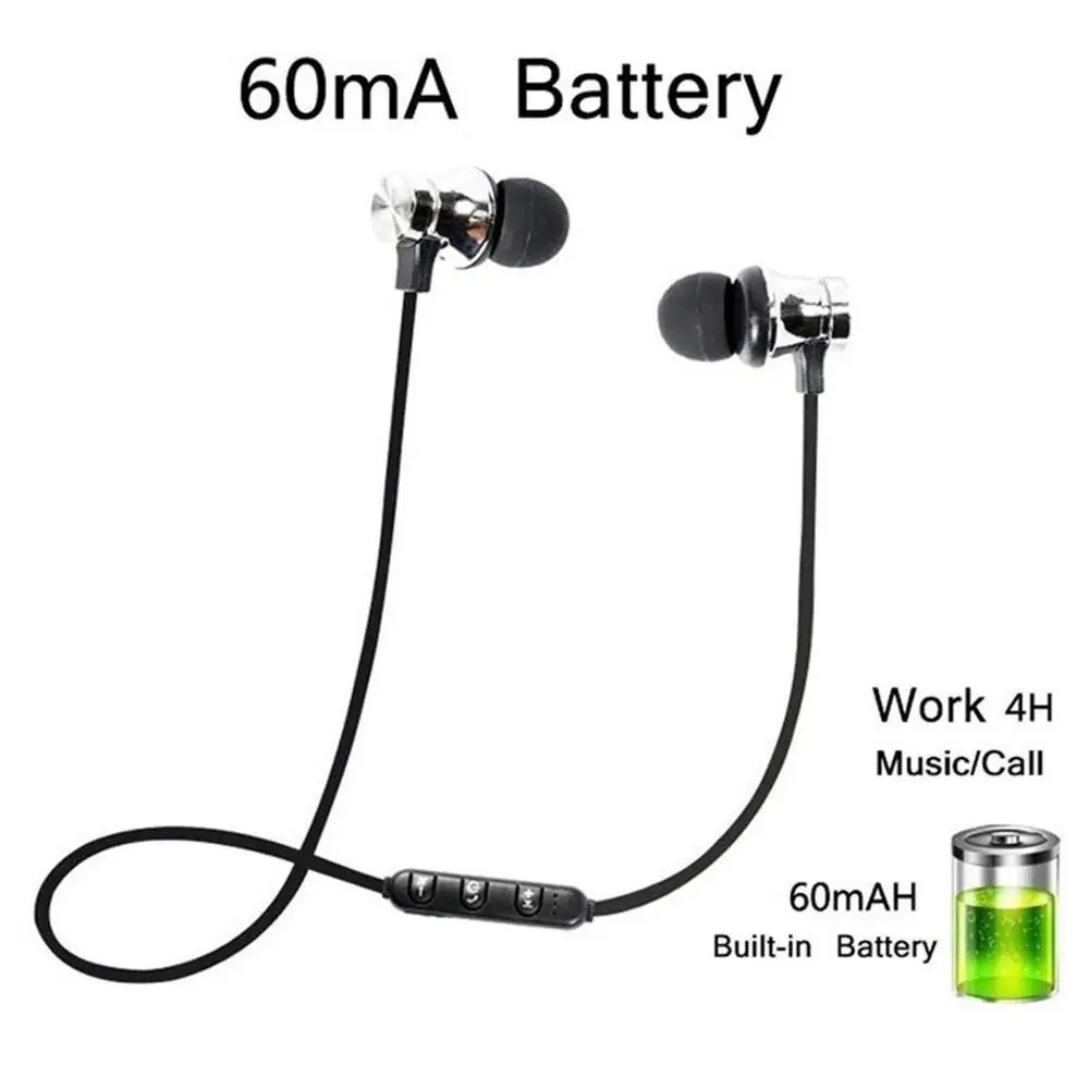 Фото Bluetooth-наушники магнитные беспроводные стерео спортивные водонепроницаемые Bluetooth-наушники магнитные беспроводные стерео спортивные водонепроницаемые