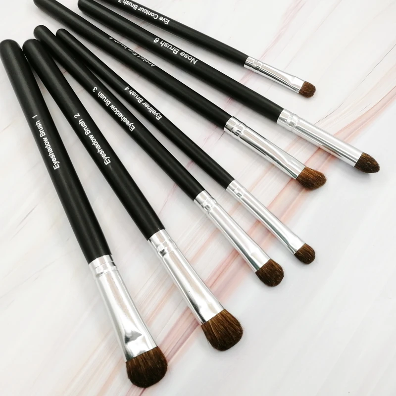 Кисти для макияжа 7 шт. набор кистей тени век подводка глаз контур угловая кисть