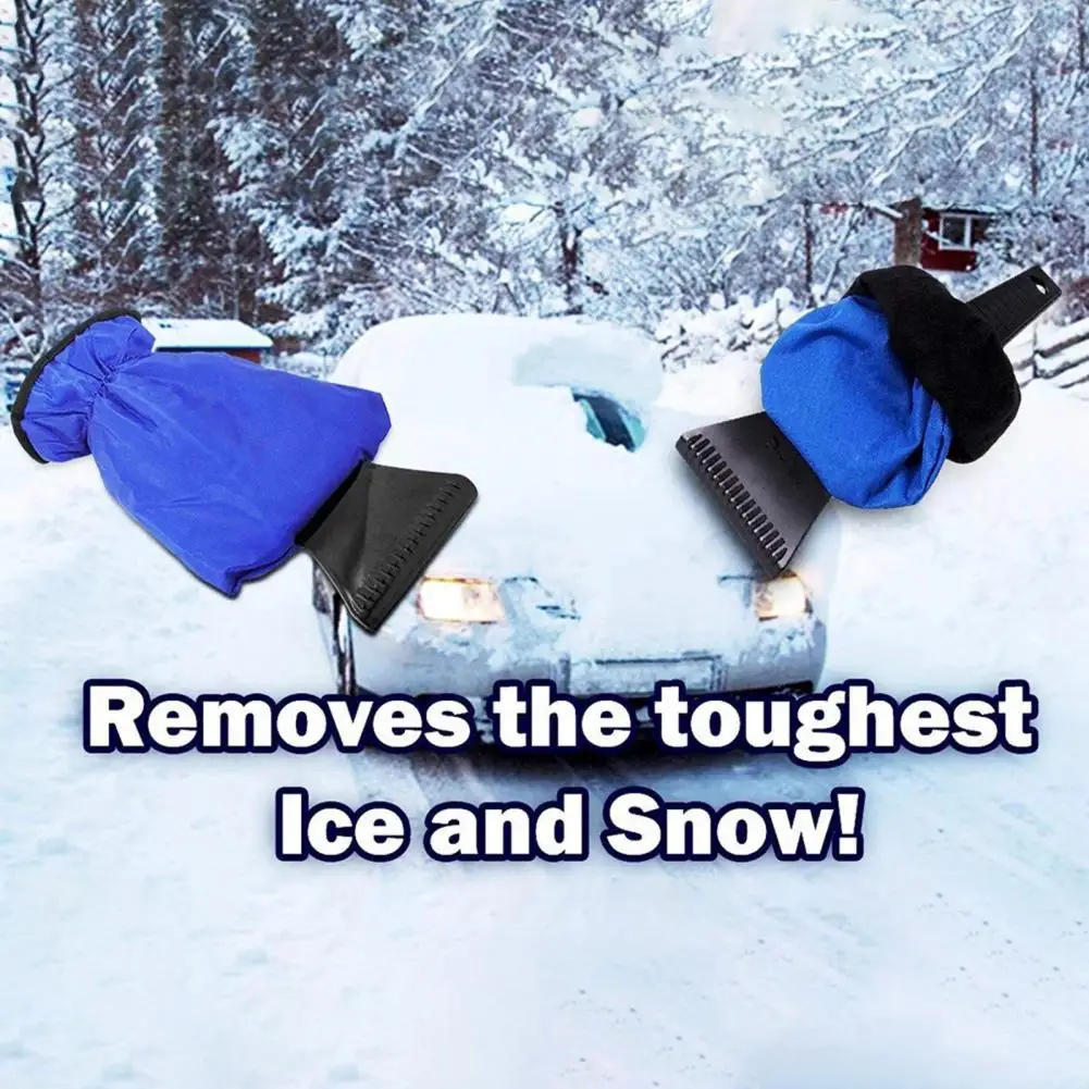 

Winter Cleaning Snow Removal Shovel Warm Thicken Gloves Scraping Tool Supply deicing small snow shovel plus velvet thick gloves