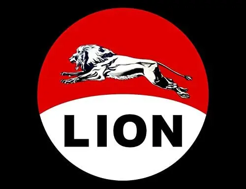 

Металлическая вывеска в виде Льва на нефтяном газе, алюминиевая жестяная вывеска для настенного декора, Сделано в США-18X12 дюймов