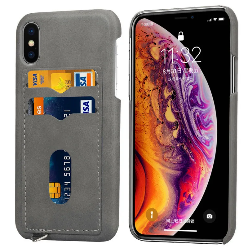 Модный кожаный чехол бумажник с отделением для карт iPhone 6 6S 7 8 Plus защитный 11 Pro X XS MAX