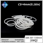 1 шт.лот силиконовая резина кольцо VMQ CS 4 мм OD55606570727580859095100105150 мм уплотнительное кольцо-Кольцо водонепроницаемое