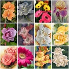 5d Diy алмазная живопись, пейзаж, роза, вышивка крестиком, алмазная вышивка, цветок, мозаика стразы, картина, украшение, подарок