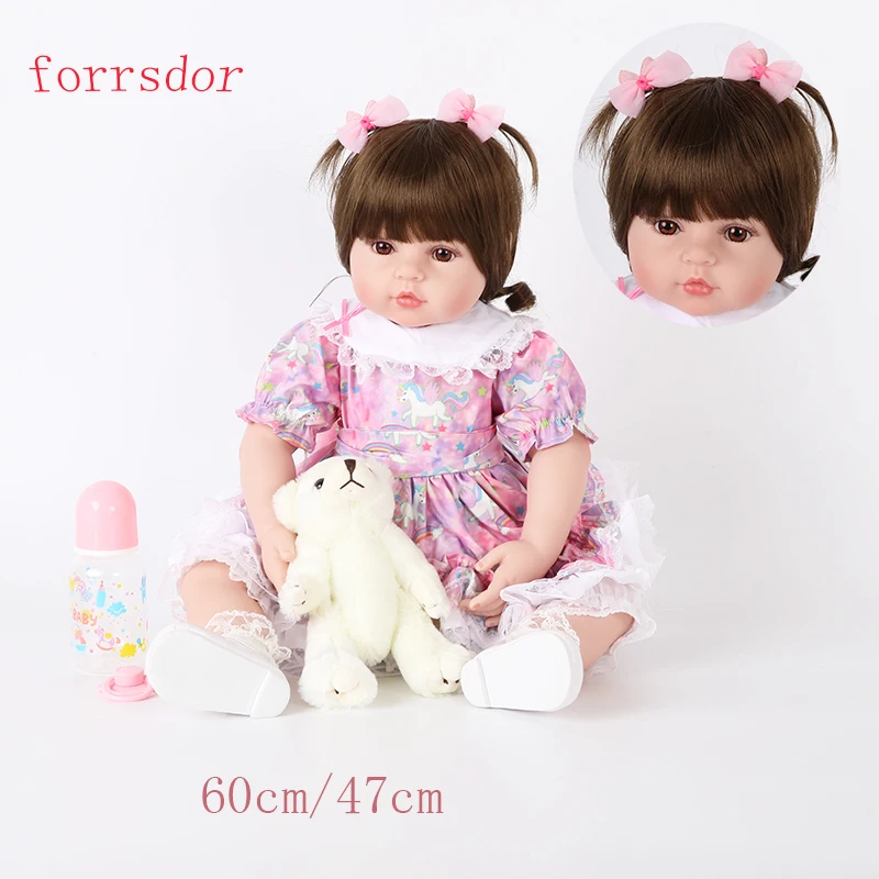 Forrsdor 47 см/58 см Глобальный приоритет продаж reborn кукла Мода boneca reborm реалистичные