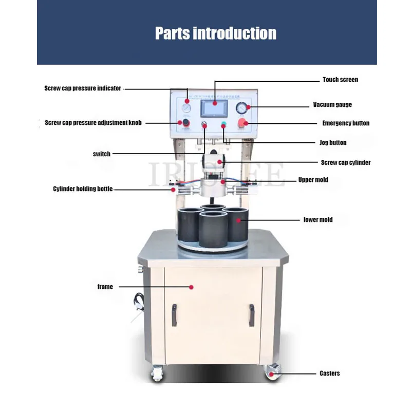 Полуавтоматическая вакуумная упаковочная машина для стеклянных бутылок с