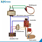 Плата управления аппаратом для точечной сварки 40 А100 А, плата управления сварщиком, трансформаторный контроллер с цифровым дисплеем