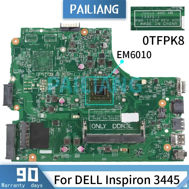 Mатеринская плата для ноутбука DELL Inspiron 3445 EM6010 13325-1 CN-0TFPK8 0TFPK8 DDR3.