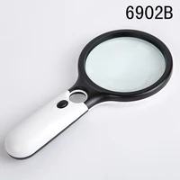 led light 45x magnifying glass lens diamond painting tool handheld magnifying glass pocket microscope reading jewelry magnifying