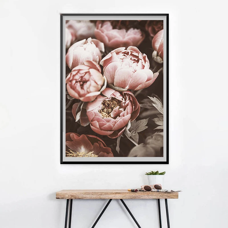 New Diamond Embroidery Nordic Rose Peony Flower Rhinestone Painting Scandinavian Style Wall Art Deco Mosaic Picture | Дом и сад