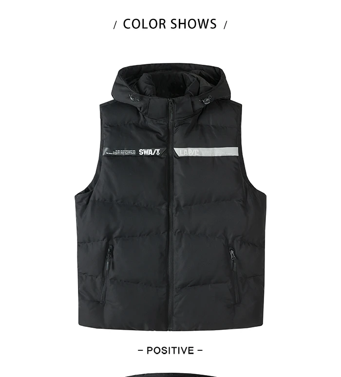 Semir, хлопковый жилет, мужской, Молодежный, хит, цветной, с буквенным принтом, с капюшоном, мужской жилет, теплый, короткий, параграф, тренд, без рукавов, жилет