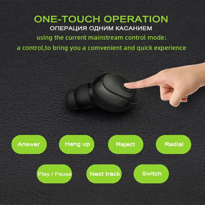 Мини гарнитура M & J для бизнеса беспроводная bluetooth портативные наушники с громкой