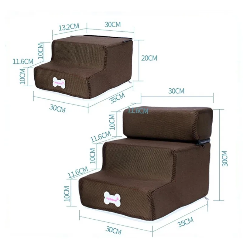 

Pet Dog Stairs Steps for Dogs Anti-slip 3 Steps Ladder Puppy Cat Removable Puppy Bed Stairs Dog Steps House Pet Products