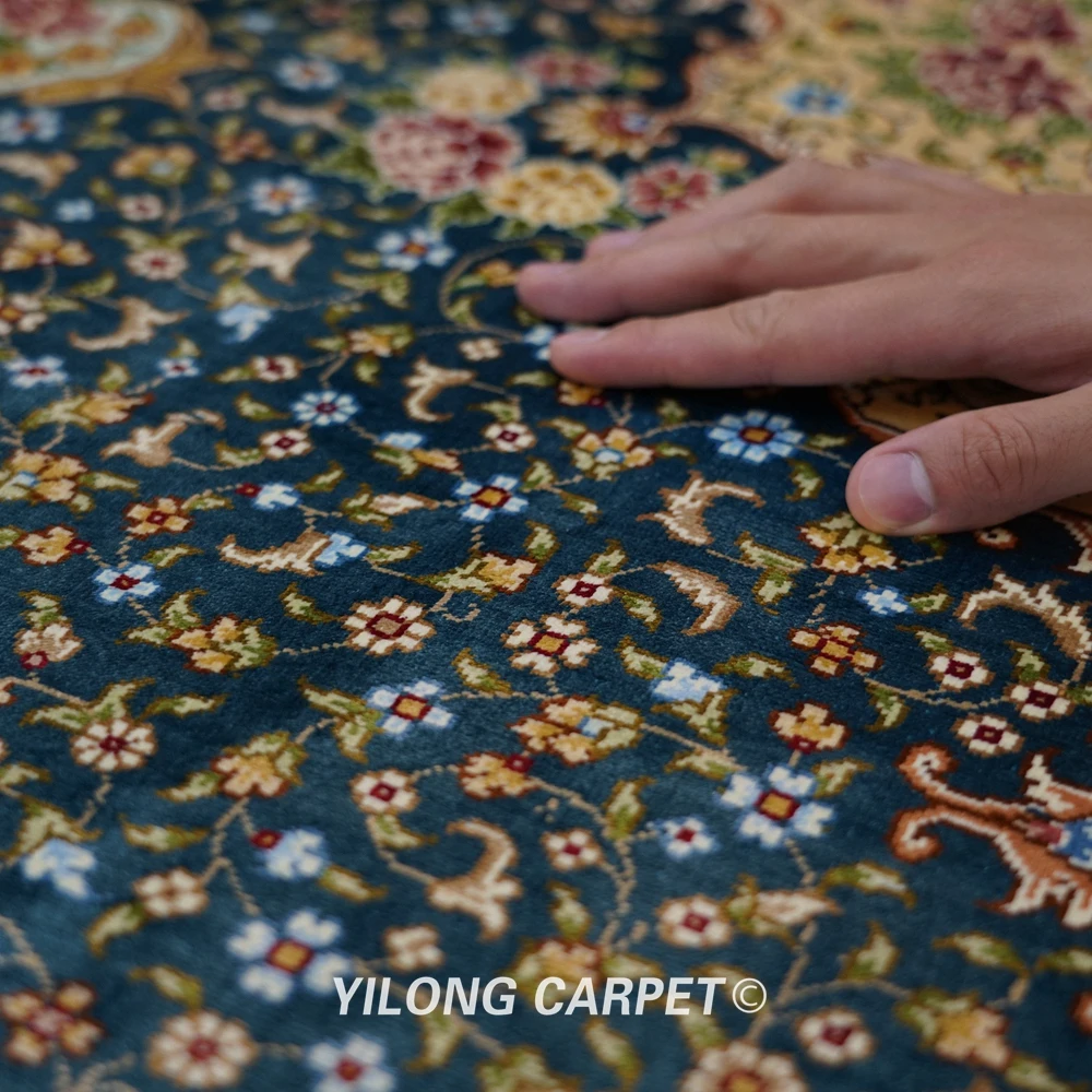 Yilong 4 'x 6' Kerman ручная работа выгодная цена ковер тонкие qum шелковые коврики