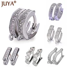 Креативные золотые серьги-кольцо с австрийскими кристаллами с застежкой-крючком для самостоятельного изготовления женских серьги для изготовления ювелирных изделий