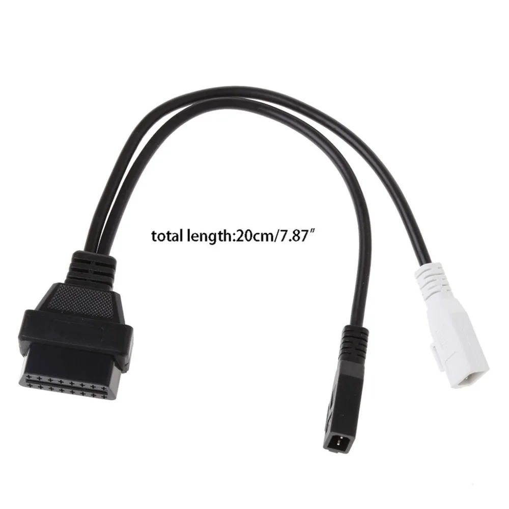 New Hot 1 Pc 2X2 To 16 Pin Female OBD2 Diagnostic Connector Adaptor Cable For VW AudiT Skoda VAG Top Quality | Автомобили и
