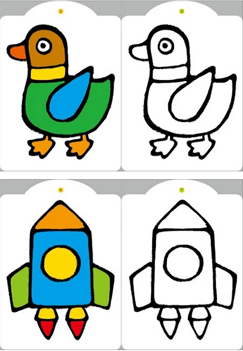 Книжка-раскраска для детей (0-3 лет) книжка-раскраска с животными бесплатная