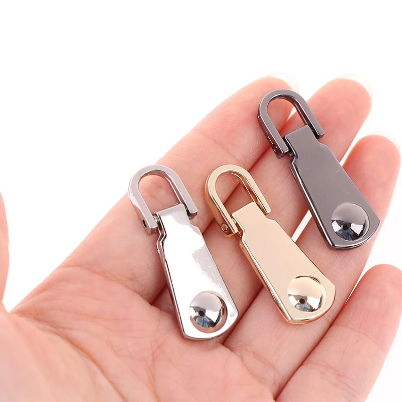 

5Pcs Metal Zipper Pullers Slider Zip Repair Kits For DIY Sewing Bag Accessories