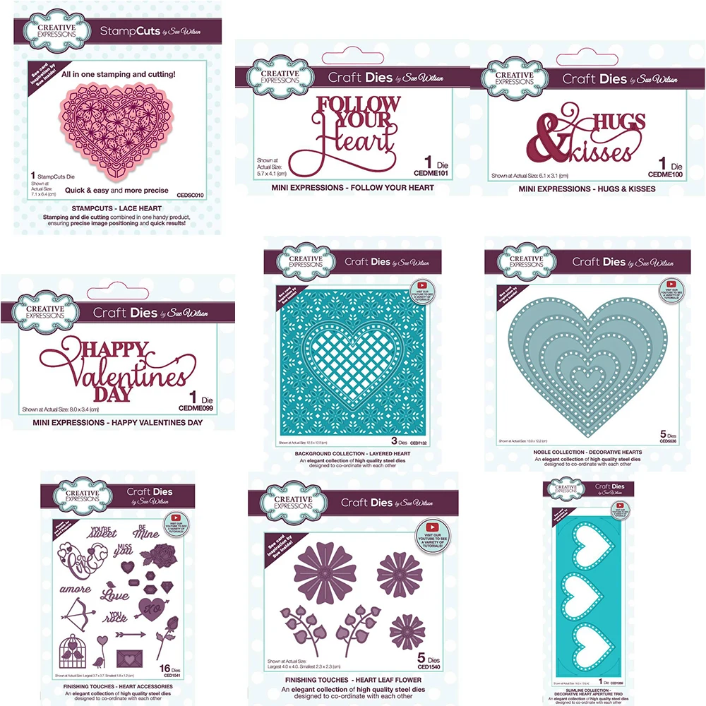 

Happy Heart-shaped Metal Cutting Dies No Stamps For Diy Dies Scrapbook Paper Card Handmade Photo Album Decoration Craft Cut Dies