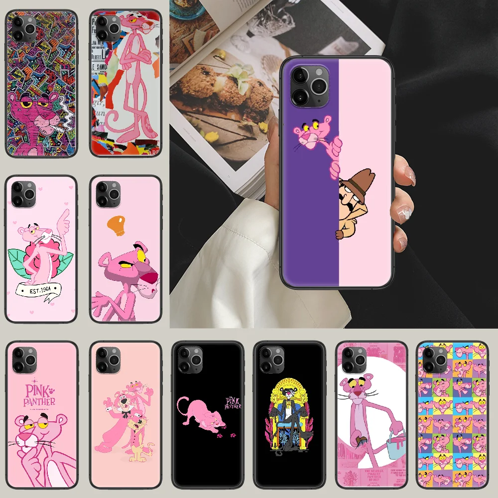 Чехол для телефона с изображением розовой Пантеры iphone 5 5s se 2 6 6s 7 8 12 mini plus X XS XR 11 PRO