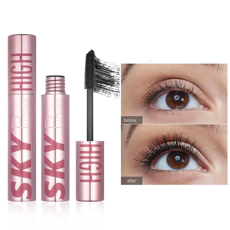 

Mascara Waterproof Fiber Extension 3D Volume Non Dizzy Dense Thick Slender Long Curling Natural Eyelashes Makeup Women Cosmetic