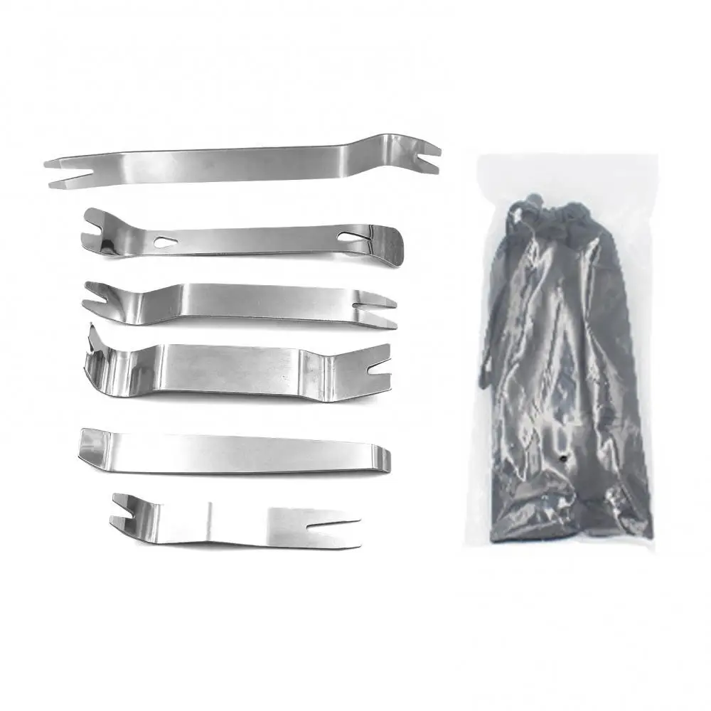 

Набор инструментов для разборки автомобильного аудио 6 шт./компл., ручной инструмент из нержавеющей стали для отделки, автомобильный съемни...