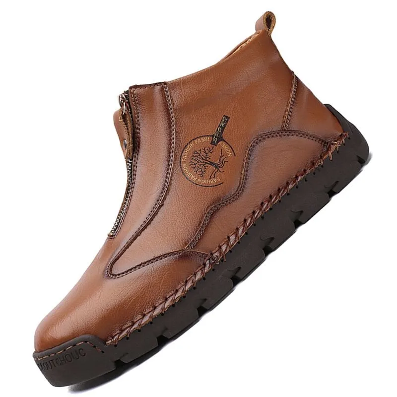 

Мужские Винтажные ботильоны ручной работы, повседневная обувь, мужские Модные повседневные ботинки, мужская кожаная обувь, удобные мокасин...