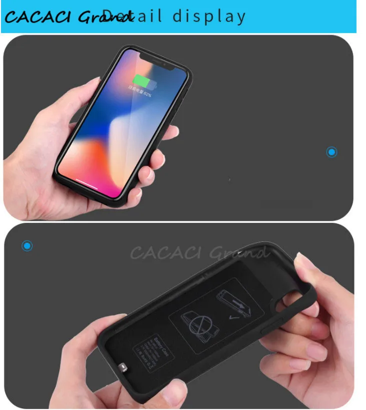 Ультра тонкий умный аккумулятор чехол Зарядное устройство для iPhone XR XS аккумулятор Max чехол Внешняя резервная копия зарядного банка зарядный чехол для iPhone X XS